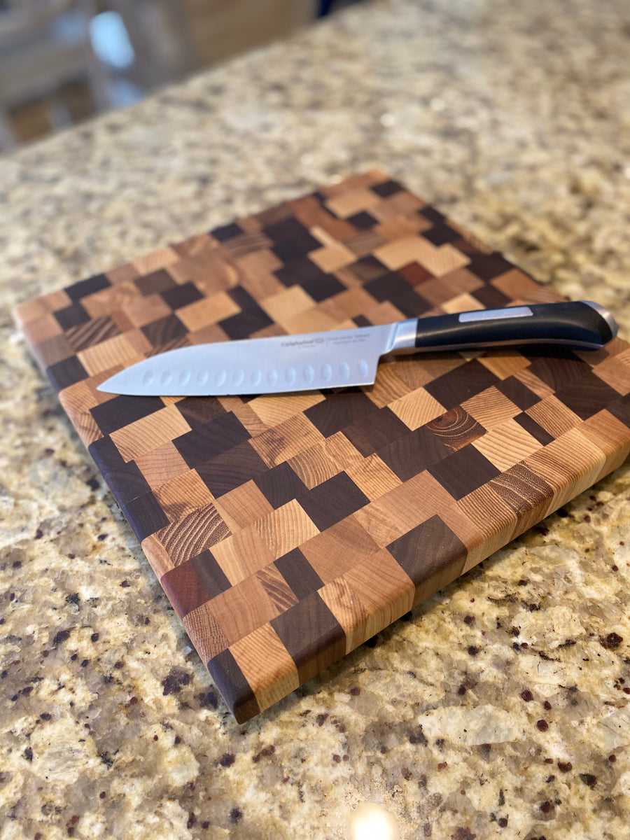 Tigerwood End-grain Cutting Board - 17''L x 12''W – Alex's Wood Works