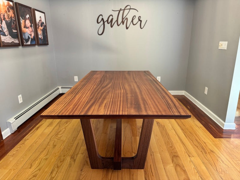 Sapele Mahogany x Black Walnut Modern Dining Table