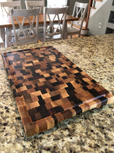 Load image into Gallery viewer, Chaotic Pattern End-Grain Cutting Board - 20&#39;&#39;L x 12&#39;&#39;W