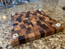 Load image into Gallery viewer, Chaotic Pattern End-Grain Cutting Boards - 11&#39;&#39;W x 11&#39;&#39;W