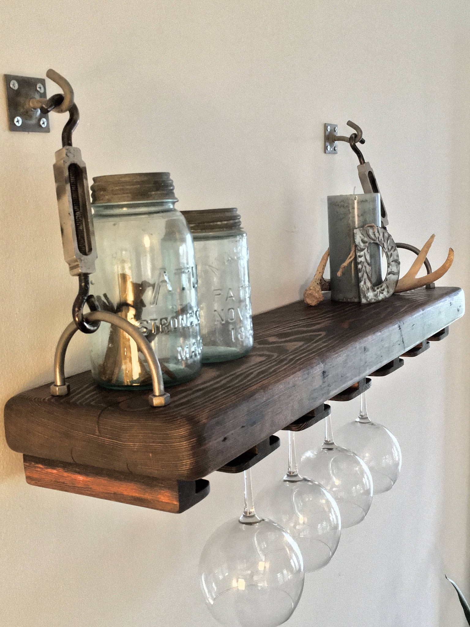 Repurposed Rake Wine Glass Rack - Make